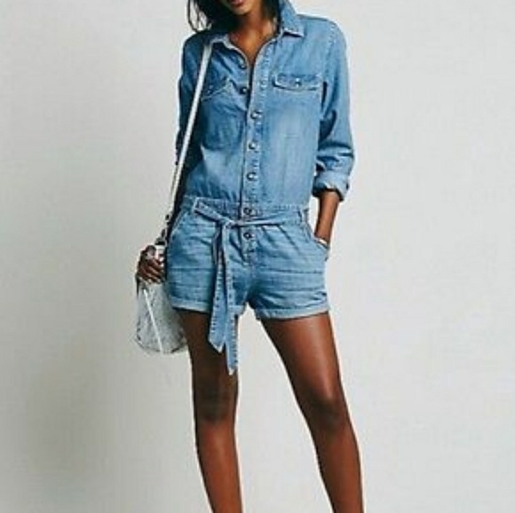 Free People Dresses & Skirts - Free People Denim Romper